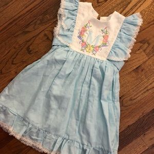Monogram M linen dress